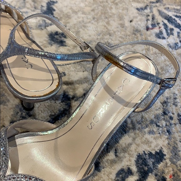 Caparros Silver Lame Heirloom Heels - Picture 6 of 10
